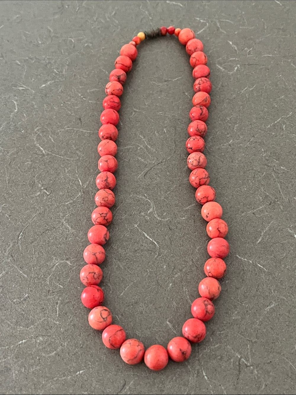 L👀K 3 for $15 Vtg Vibrant Coral Stone Beaded Necklace